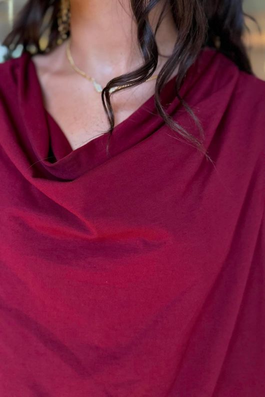Oscar Drape Trapeze Tank Rioja